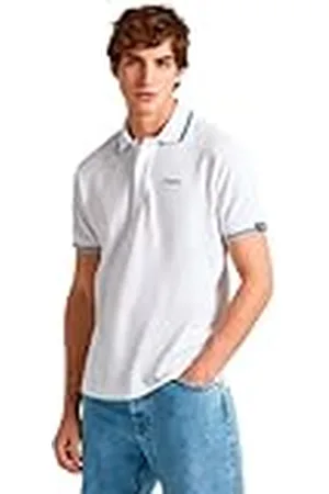 Pepe Jeans Harley Polo para Hombre, Blanco (Blanco), S