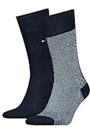 Tommy Hilfiger Classic Calcetines, Blue Navy 01, 43-46 (Pack de 2) para Hombre
