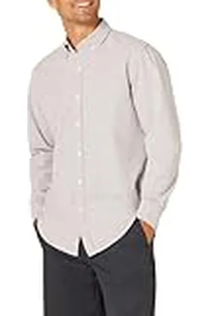 Amazon Camisa Oxford de Manga Larga y Corte Regular Hombre, , XXL