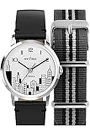 Timex Reloj Analógico para para Hombre de Mecanico con Correa en Cuero TWG066100