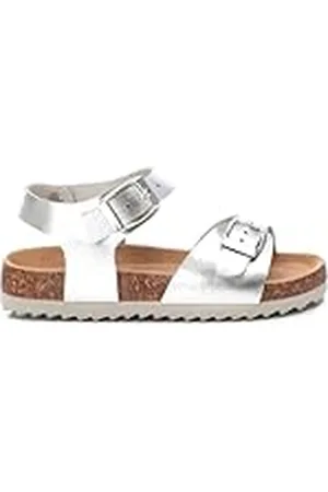 Xti Sandalia Niña Plata - Calzado Cómodo y Versátil - Moda casual - Modelo 15068705 (Talla 31)