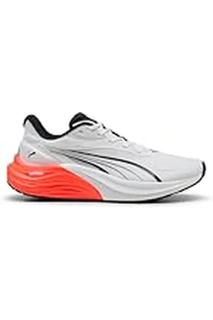 PUMA Electrify Nitro 4, Zapatillas para Correr de Carretera Hombre, White-Glowing Red Black, 42.5 EU