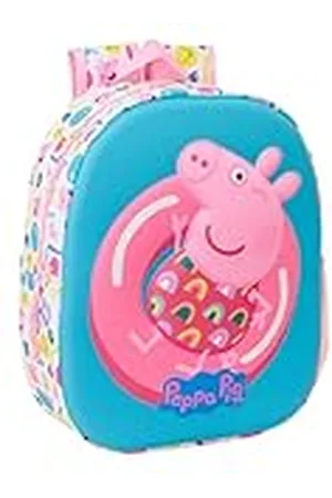 Safta PEPPA PIG 3D - Mochila Escolar, con Diseño 3D, Adaptable a Carro, Ideal para Niños de Diferentes Edades, Cómoda y Versátil, Calidad y Resistencia, 27x10x33 cm