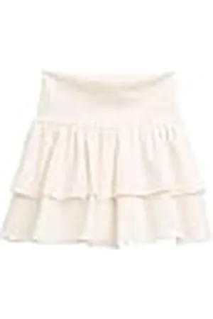 TOM TAILOR 1046374 Falda Corta, 12906-Lana de Color Blanco, 128 para Niñas