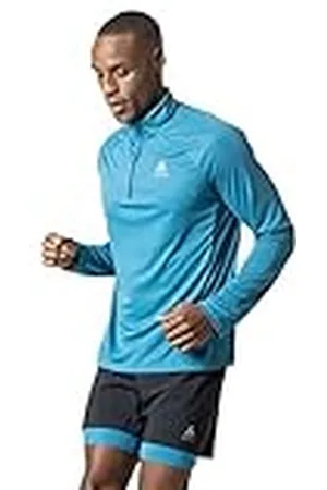 Odlo Hombre Camiseta de manga larga con media cremallera ESSENTIALS