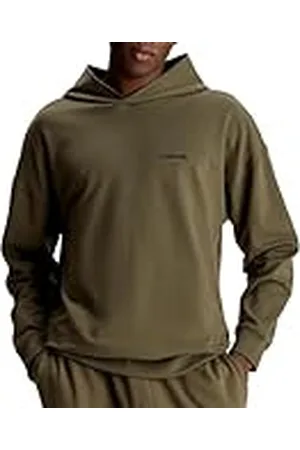 Calvin Klein Hombre Hoodie L/S con capucha, Dark Olive, L