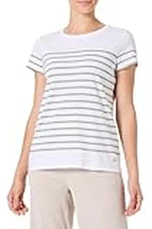 Armor.lux Marinière Etel À Manches Courtes et Col Bateau en Coton Léger Femme Camiseta, , S para Mujer