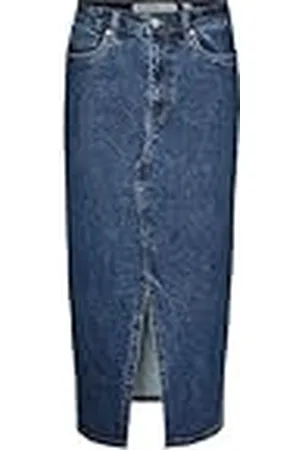 VERO MODA Vmveri HR Calf Skirt Ga Noos Falda Vaquera, , XL para Mujer