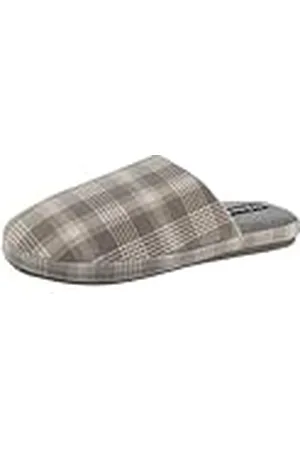 De Fonseca Pantuflas cerradas de tejido de cuadros escoceses, suela de goma TPR reforzada, zapatillas de casa, , 41/42 EU