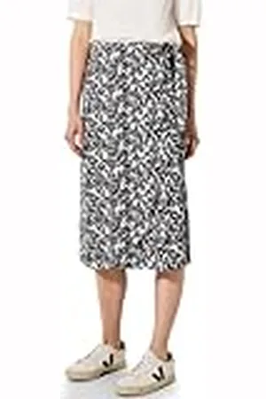 CECIL Wrap Skirt AOP Vanilla White XS, , XS