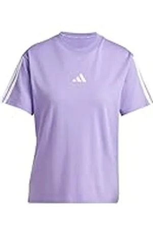 adidas Mujer Essentials 3-Stripes Sleeve Cotton T-Shirt, , XS