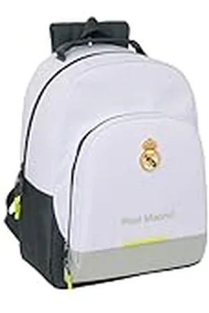 Safta REAL MADRID EQUIPACIÓN 25/26 - Mochila Escolar Adaptable a Carro, Mochila, Ideal para Niños de Diferentes Edades, Cómoda y Versátil, Calidad y Resistencia, 32x15x42 cm