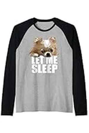 Raf THE ARTIST Designs Chihuahua de pelo largo Let Me Sleep Chiwawa, amante de los perros Camiseta Manga Raglan