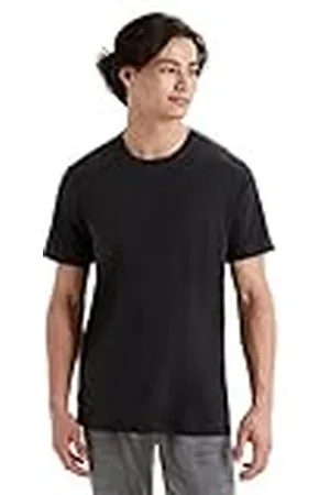 Icebreaker Camiseta Tencel Lyocell Algodón SS para Hombre - Uso Diario, Aventura, Gimnasio y Entrenamiento - , M