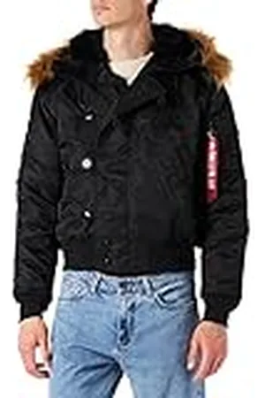 Alpha Industries N2B Chaqueta, Negro (Black-03), M para Hombre