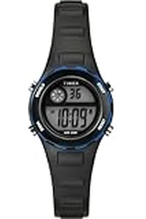 Timex Time Machines Reloj para niño, Correa de Resina Negra, Esfera Digital, Caja Negra, 27 mm, TW2W92400
