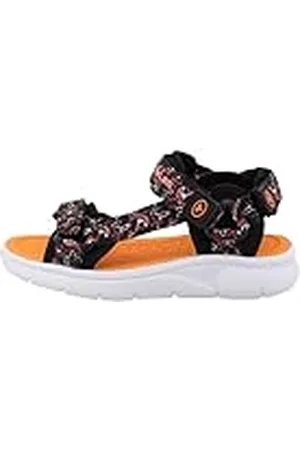 TOM TAILOR 7470190004, Sandalia Niñas, Negro, Naranja, 25 EU