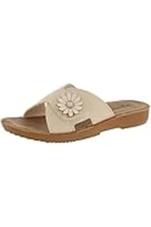 De Fonseca Pantofola Donna Aperta Poliuretano con Fiore, Sottopiede Comodo In PU, Pantuflas Mujer, Color , 38 EU