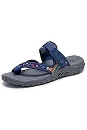 Skechers Reggae Mad Swag Toe Sandalias tejidas para mujer, marino, 39.5 EU