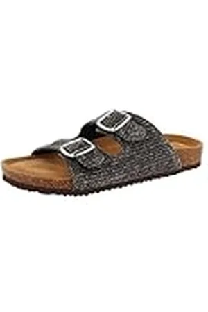 De Fonseca Ciabatte Donna A Fascia Rafia, Sottopiede Pelle E Fodera In Feltro, Mule Mujer, , 35 EU