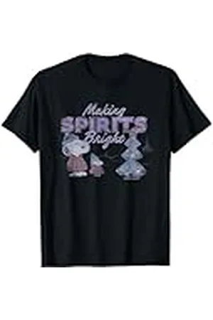Peanuts Regalos de Navidad Snoopy Woodstock Making Spirits Bright Vintage Camiseta