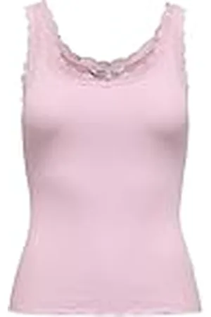 ONLY Onlsara Sharai Lace Tank Top Jrs Noos Camiseta De Tirantes Básica Sin Mangas Cuello Redondo Detalle De Encaje, , M Mujeres