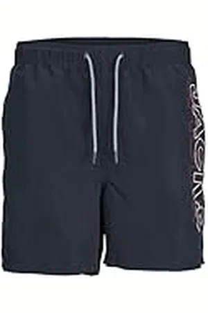 JACK & JONES Jpstfiji Jjswim Double Logo LY Sn Pantalones Cortos, , XS para Hombre