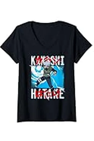 Naruto Mujer Shippuden Kakashi Lanzando Rayo Anime Camiseta Cuello V