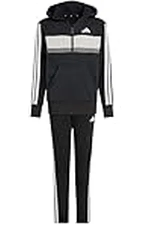 adidas Unisex niños SEASONAL ESSENTIALS TIBERIO 3 STRIPES FLEECE TRACKSUIT, , 13-14 Years