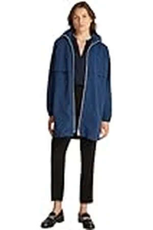 Tommy Hilfiger Cortavientos Mujer Nylon Waisted Cazadora larga, Azul (Night Sky), XL