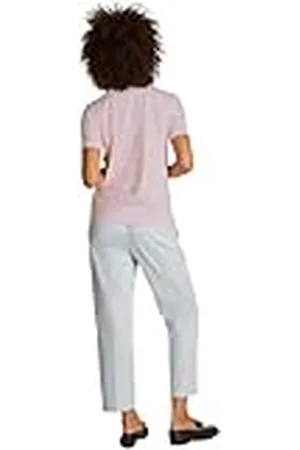 Tommy Hilfiger Camiseta de manga corta Mujer Contrast Flag Tee con cuello redondo, Rosa (Light Pink), L