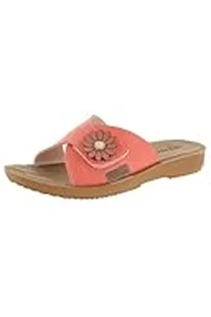 De Fonseca Pantofola Donna Aperta Poliuretano con Fiore, Sottopiede Comodo In PU, Pantuflas Mujer, , 38 EU