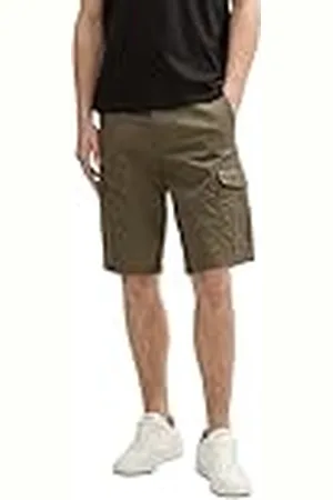 TOM TAILOR 1044709 Bermudas, 37215-Olive Triangle Print, 40 Hombres