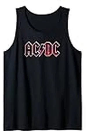 AC/DC Rock Music Band Raw Distressed Logo Camiseta sin Mangas