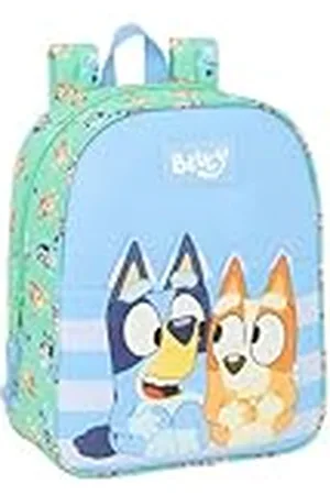 Safta BLUEY SISTERS - Mochila Infantil, Mochila Niño, Mochila Escolar, Adaptable a Carro, Ideal para Guardería, Cómoda y Versátil, Calidad y Resistencia, 22x10x27 cm