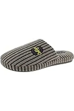 De Fonseca Pantuflas para hombre cerradas de esponja con estampado de rayas, forro de algodón, suela de goma TPR, zapatillas de casa, , 42/43 EU
