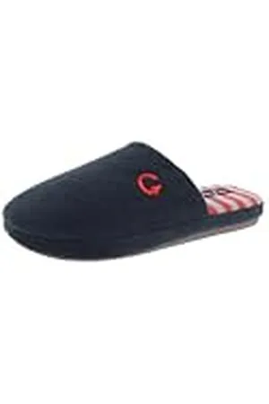 De Fonseca Pantuflas para hombre cerradas de esponja con estampado de rayas, forro de algodón, suela de goma TPR, zapatillas de casa, , 44/45 EU