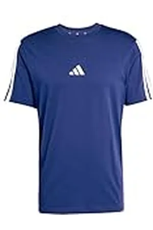 adidas Essential - Camiseta de Punto para Hombre con Tres Rayas (Paquete de 1)