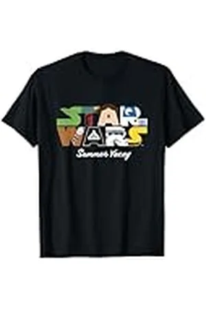 STAR WARS Summer Vacay Epic Characters Group Shot Chest Logo Camiseta