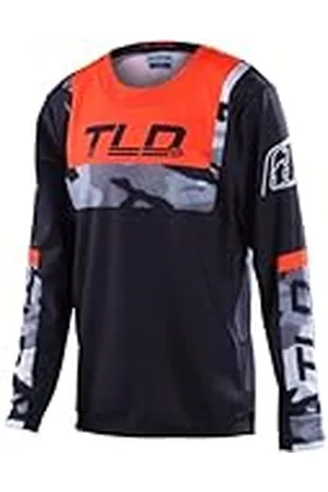 Troy Lee Designs Camiseta Motocross, Niños, Negro Naranja, XS