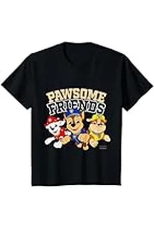 Paw Patrol Niños - Chase Marshall Rubble Pawsome Friends Camiseta