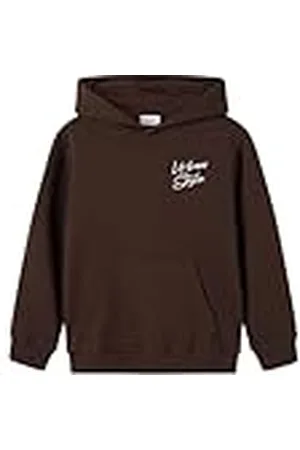 NAME IT Nkmremmos LS Nreg Sweat WH BRU Sudadera con Capucha, , 134-140 para Niños