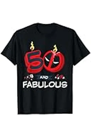 Marvel Deadpool 50th Birthday Party "50 and Fabulous" Funny Camiseta