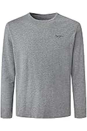 Pepe Jeans Original Basic Camiseta para Hombre Slim Fit Manga Larga Gris, S