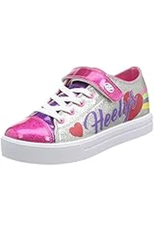Heelys X2, Zapatillas de Deporte, Silver/Rainbow/Heart, 34 EU