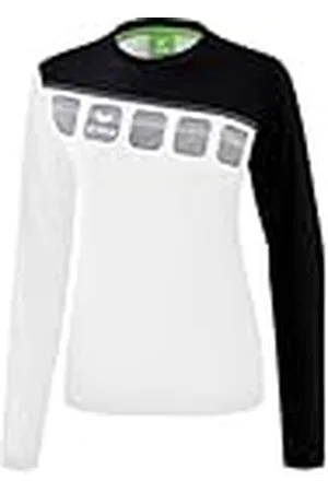 Erima 1331912 Camiseta, Mujer, Blanco/Negro/Gris Oscuro, 38