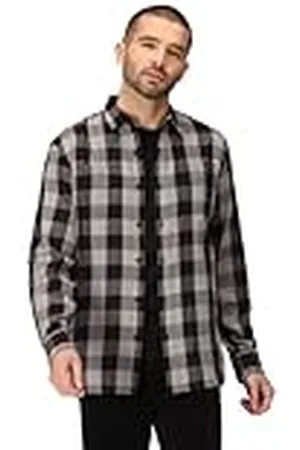Regatta Camisa de Cuadros de Manga Larga Lance para Hombre, sostenible Coolweave algodón