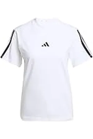 adidas Mujer Essentials 3-Stripes Sleeve Cotton T-Shirt, , L