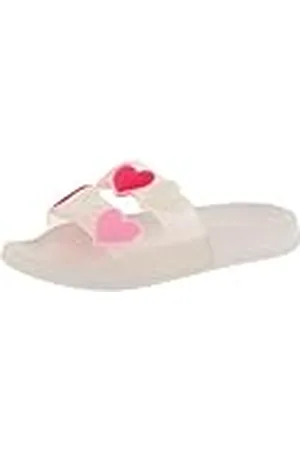 De Fonseca Bambina Doppia Fascia PVC con Cuoricini, Suola In Eva, Ciabatte Da Mare, Mule, Color , 30 EU