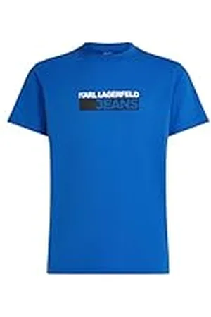 Karl Lagerfeld Slim Logo tee Camiseta, Azul, XL Hombres